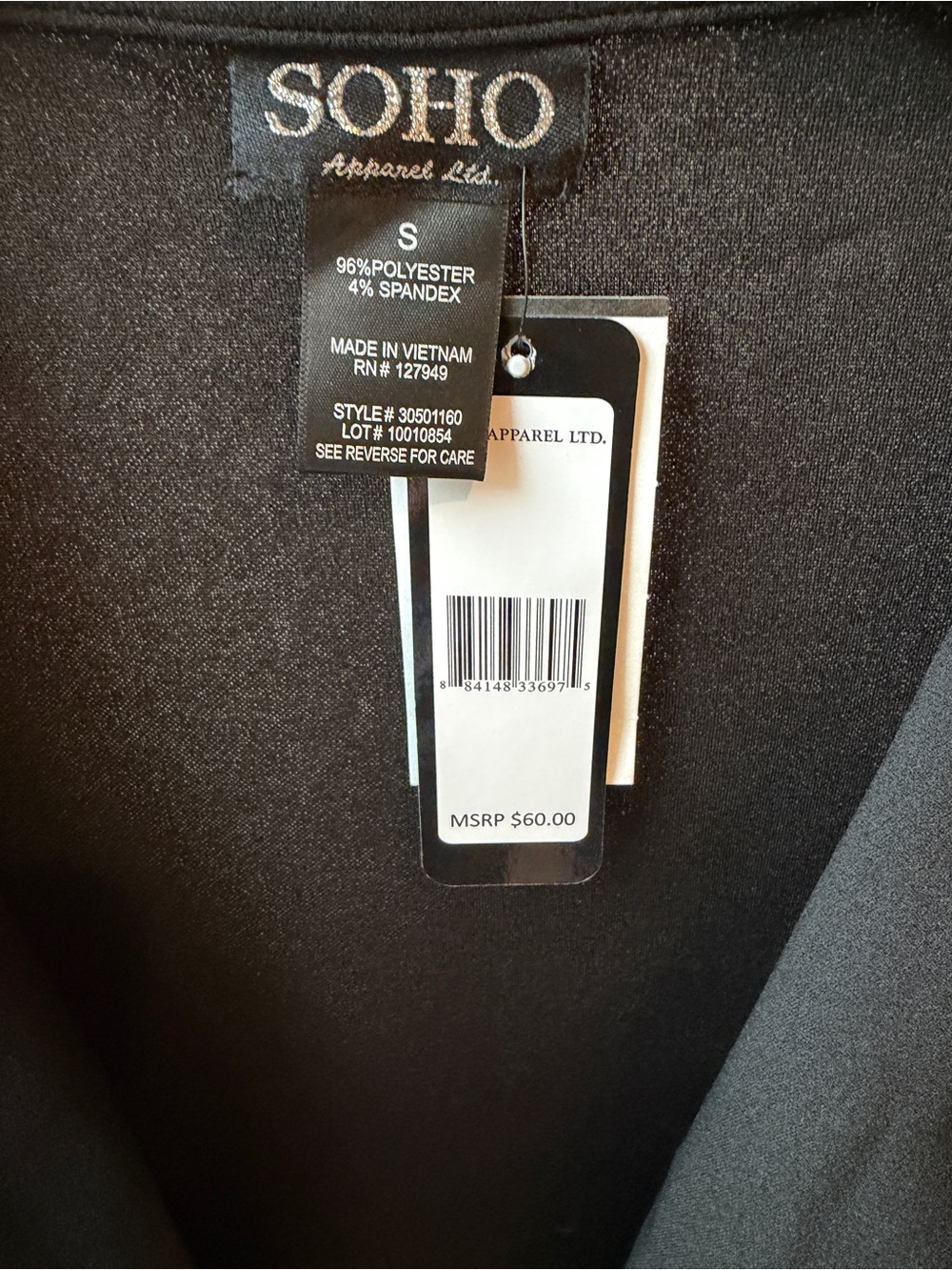 Soho Apparel Black Open-Front Blazer Jacket - Picture 3 of 7